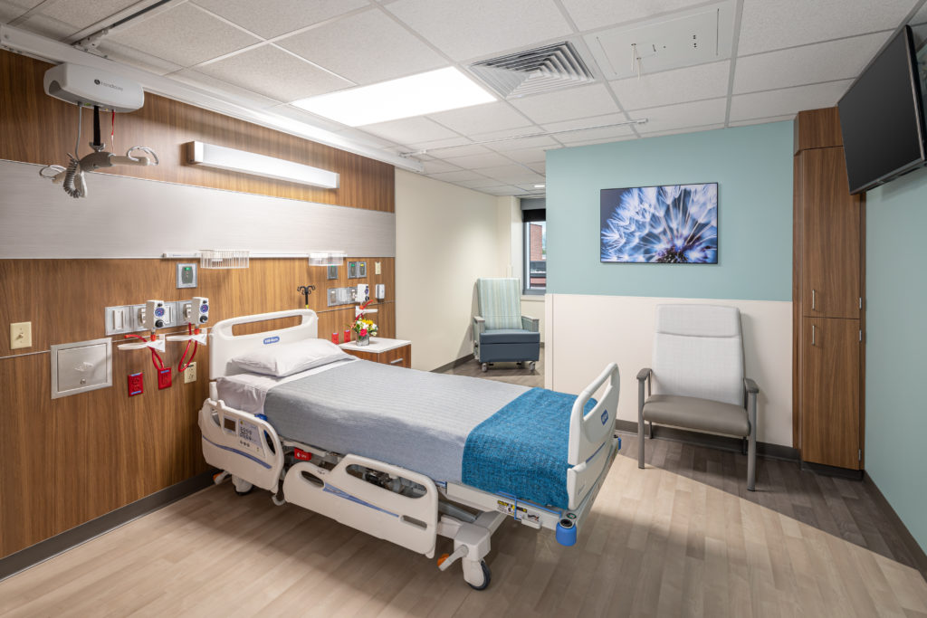 Cardiac patient room at PVH